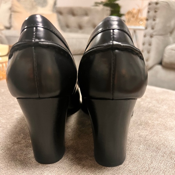MK black shoes block heels size 8 - Picture 4 of 5